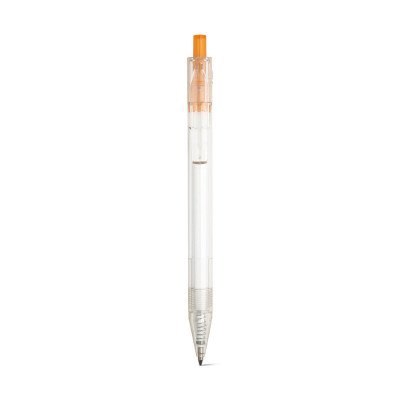 HARLAN. rPET ball pen pen with coloured button
